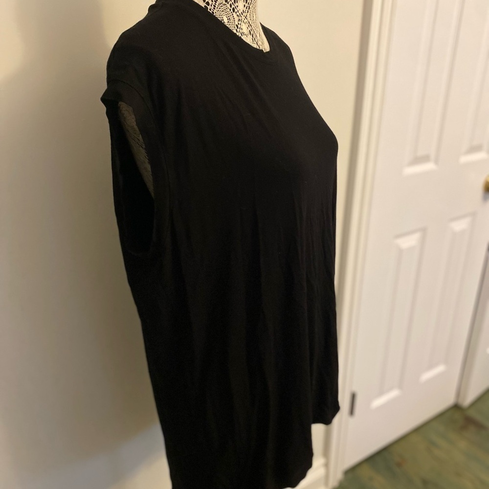 All Saints Black Sleeveless Women's Top L
